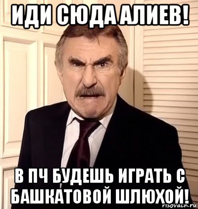 иди сюда алиев! в пч будешь играть с башкатовой шлюхой!