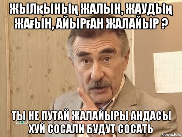 жылқының жалын, жаудың жағын, айырған жалайыр ? ты не путай жалайыры андасы хуй сосали будут сосать, Мем Каневский (Но это уже совсем другая история)