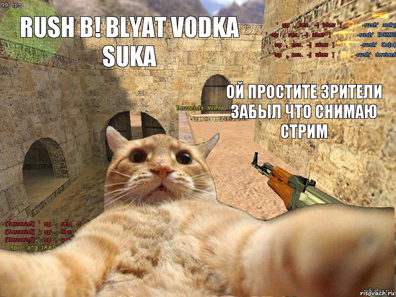 Rush b! Blyat vodka suka Ой простите зрители забыл что снимаю стрим