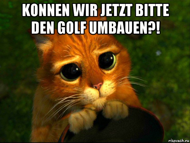 konnen wir jetzt bitte den golf umbauen?! 