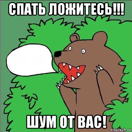 спать ложитесь!!! шум от вас!, Мем Медведь-шлюха