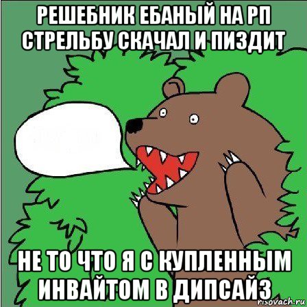 решебник ебаный на рп стрельбу скачал и пиздит не то что я с купленным инвайтом в дипсайз