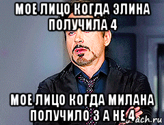 мое лицо когда элина получила 4 мое лицо когда милана получило 3 а не 4, Мем мое лицо когда