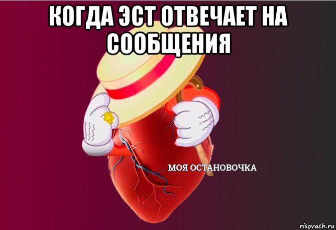 когда эст отвечает на сообщения , Мем   Моя остановочка