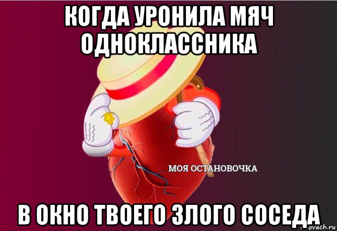 когда уронила мяч одноклассника в окно твоего злого соседа, Мем   Моя остановочка