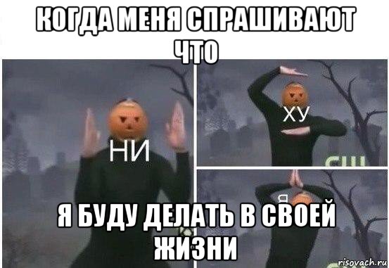 когда меня спрашивают что я буду делать в своей жизни, Мем  Ни ху Я