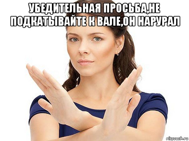 убедительная просьба,не подкатывайте к вале,он нарурал , Мем Огромная просьба