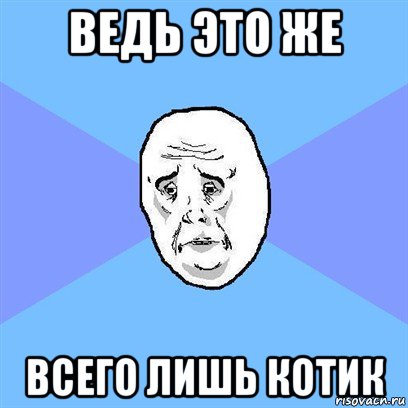 ведь это же всего лишь котик, Мем Okay face