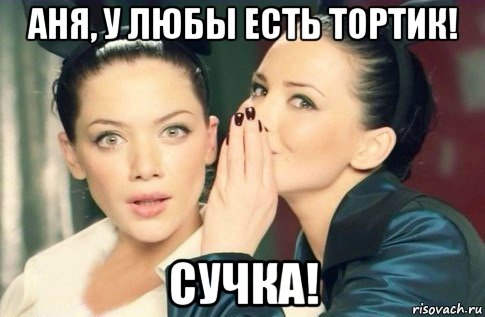 аня, у любы есть тортик! сучка!, Мем  Он