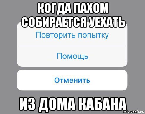 когда пахом собирается уехать из дома кабана, Мем Отменить Помощь Повторить попытку