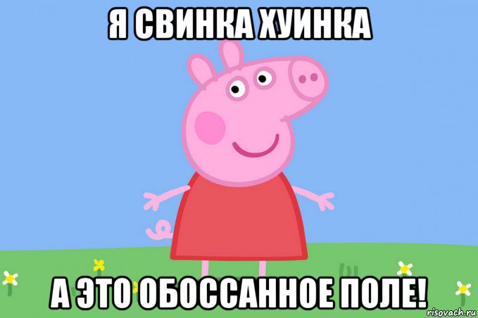 я свинка хуинка а это обоссанное поле!, Мем Пеппа