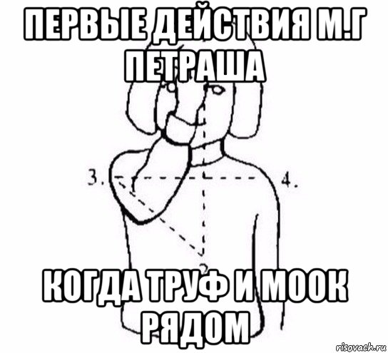 первые действия м.г петраша когда труф и моок рядом, Мем  Перекреститься