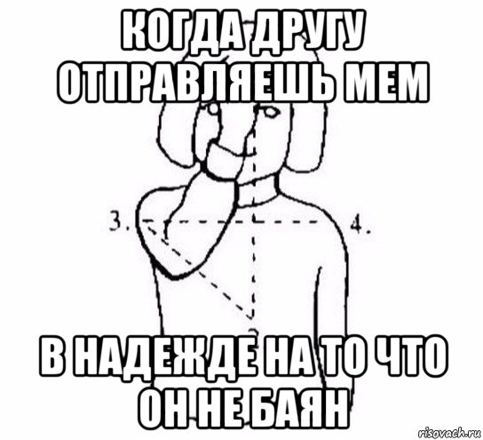 когда другу отправляешь мем в надежде на то что он не баян, Мем  Перекреститься