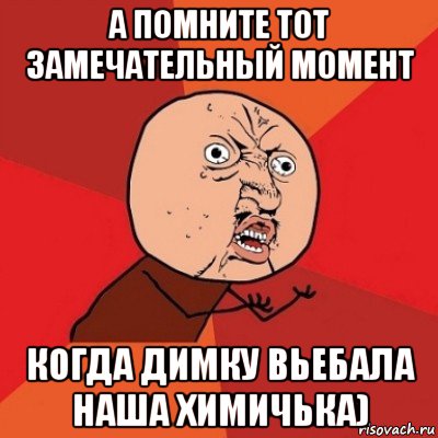 а помните тот замечательный момент когда димку вьебала наша химичька)