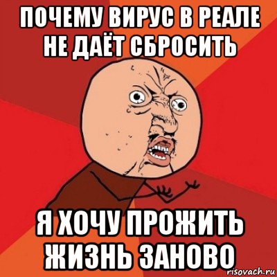 почему вирус в реале не даёт сбросить я хочу прожить жизнь заново, Мем Почему