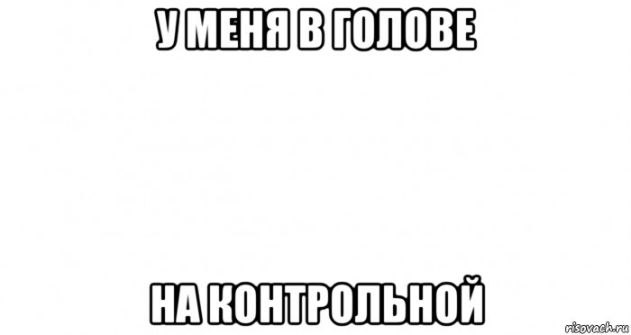 у меня в голове на контрольной, Мем Пустой лист