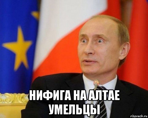  нифига на алтае умельцы, Мем Путин удивлен