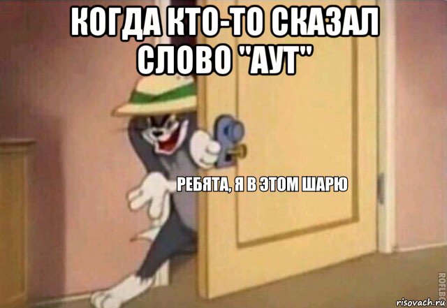 когда кто-то сказал слово "аут" , Мем    Ребята я в этом шарю