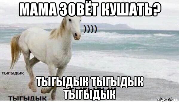 мама зовёт кушать? тыгыдык тыгыдык тыгыдык, Мем   Тыгыдык