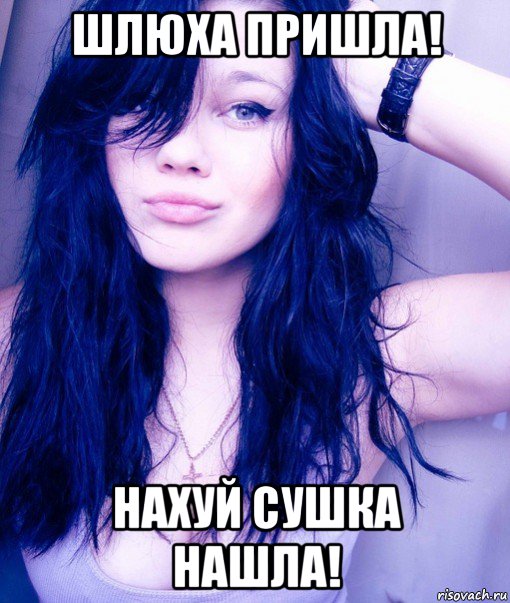 шлюха пришла! нахуй сушка нашла!, Мем тупая пизда