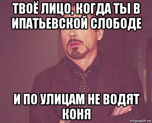 твоё лицо, когда ты в ипатьевской слободе и по улицам не водят коня, Мем твое выражение лица