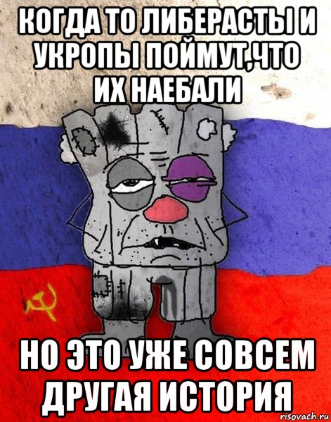 когда то либерасты и укропы поймут,что их наебали но это уже совсем другая история, Мем Ватник