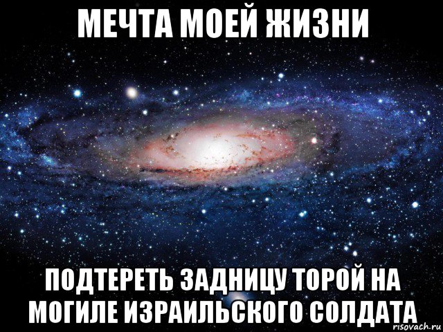 мечта моей жизни подтереть задницу торой на могиле израильского солдата, Мем Вселенная