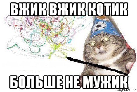 вжик вжик котик больше не мужик, Мем Вжух мем