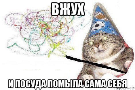 вжух и посуда помыла сама себя, Мем Вжух мем