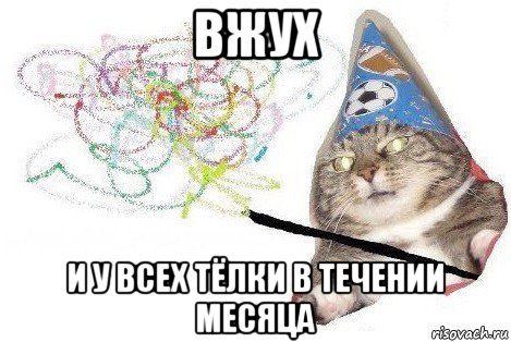 вжух и у всех тёлки в течении месяца, Мем Вжух мем