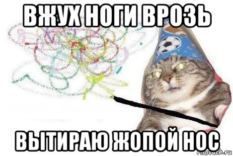 вжух ноги врозь вытираю жопой нос, Мем Вжух мем