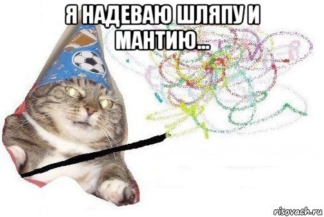 я надеваю шляпу и мантию... , Мем Вжух