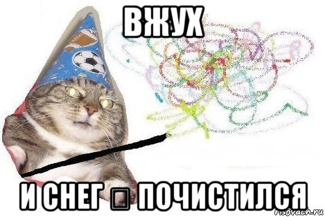 вжух и снег ❄ почистился, Мем Вжух