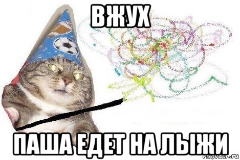 вжух паша едет на лыжи, Мем Вжух