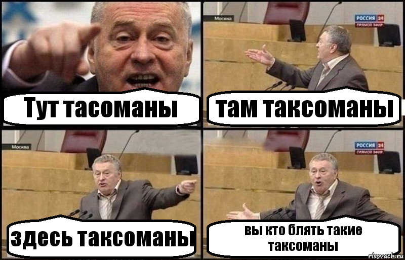 Тут тасоманы там таксоманы здесь таксоманы вы кто блять такие таксоманы, Комикс Жириновский