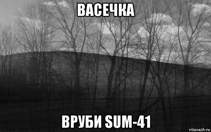 васечка вруби sum-41, Мем безысходность лес