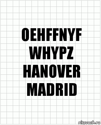 OEHFFNYF
WHYPZ
HANOVER
MADRID, Комикс  бумага