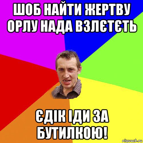 шоб найти жертву орлу нада взлєтєть єдік іди за бутилкою!, Мем Чоткий паца