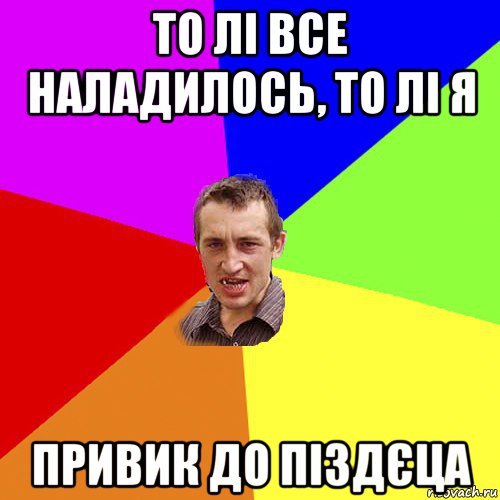 то лі все наладилось, то лі я привик до піздєца, Мем Чоткий паца