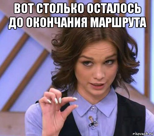 вот столько осталось до окончания маршрута , Мем Шурыгина показывает на донышке