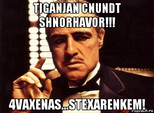 tiganjan cnundt shnorhavor!!! 4vaxenas...stexarenkem!, Мем крестный отец