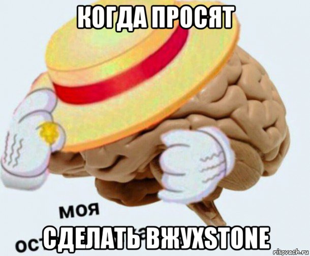 когда просят сделать вжухstone, Мем   Моя остановочка мозг