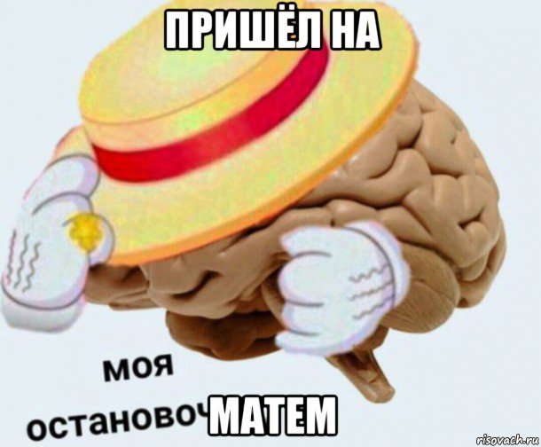 пришёл на матем, Мем   Моя остановочка мозг