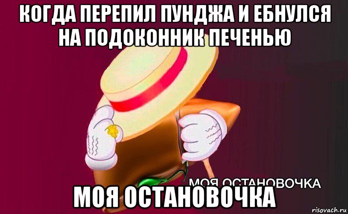 когда перепил пунджа и ебнулся на подоконник печенью моя остановочка, Мем   Моя остановочка