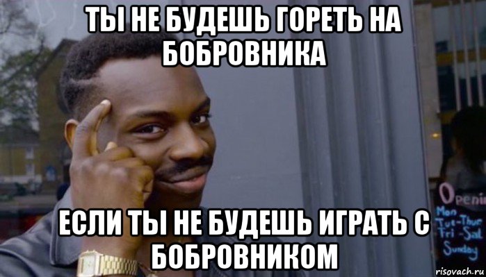 ты не будешь гореть на бобровника если ты не будешь играть с бобровником, Мем Не делай не будет