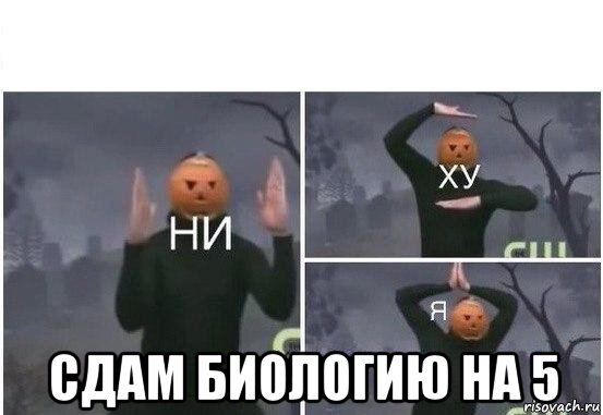  сдам биологию на 5, Мем  Ни ху Я