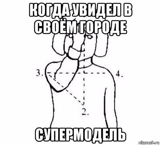 когда увидел в своём городе супермодель, Мем  Перекреститься