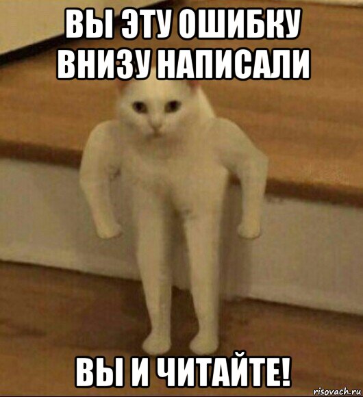 вы эту ошибку внизу написали вы и читайте!