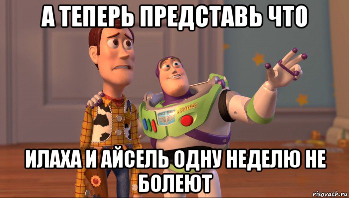 а теперь представь что илаха и айсель одну неделю не болеют, Мем Они повсюду (История игрушек)