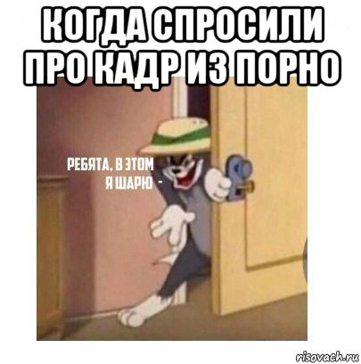 когда спросили про кадр из порно , Мем Ребята я в этом шарю